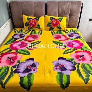 Special Offer Rayon Bedsheet Hand Painted Originally by Balinese Artisans